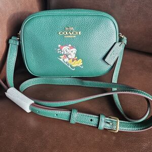 COACH DISNEY X Mickey & Minnie Holiday Crossbody Bag No. H2381-CN924